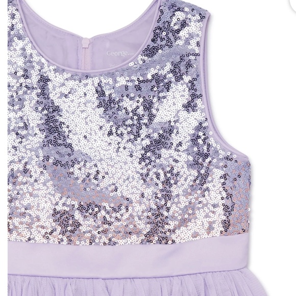 George Girls Orchid Sequin Tutu Dress Size 14 NWT - Picture 3 of 5